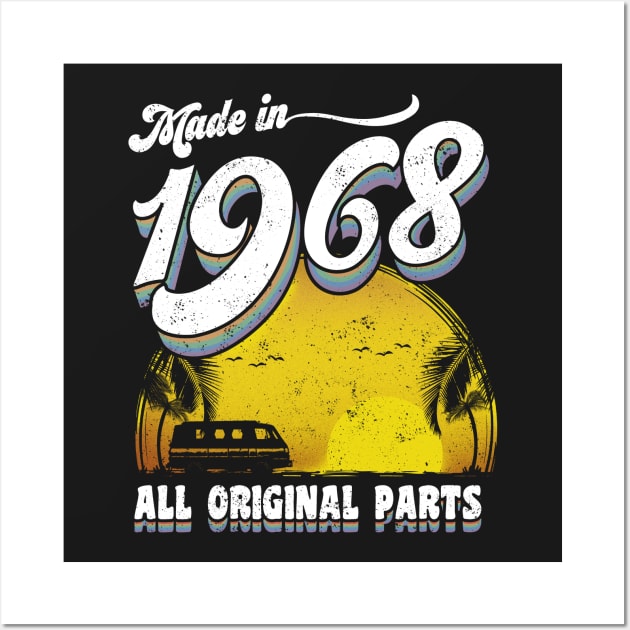 Made in 1968 All Original Parts 50th Birthday Gift Wall Art by KsuAnn